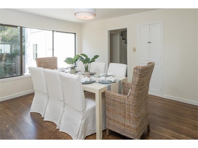 light filled dining room