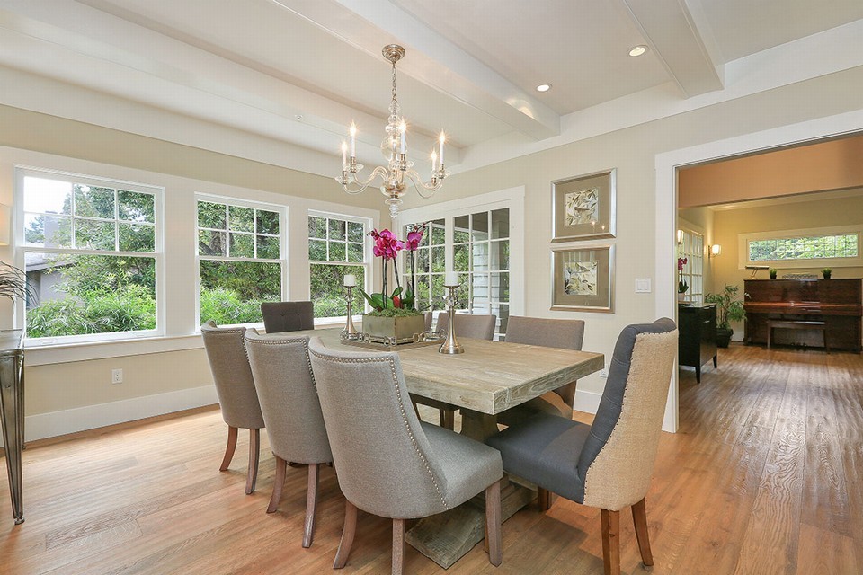 light filled formal dining room