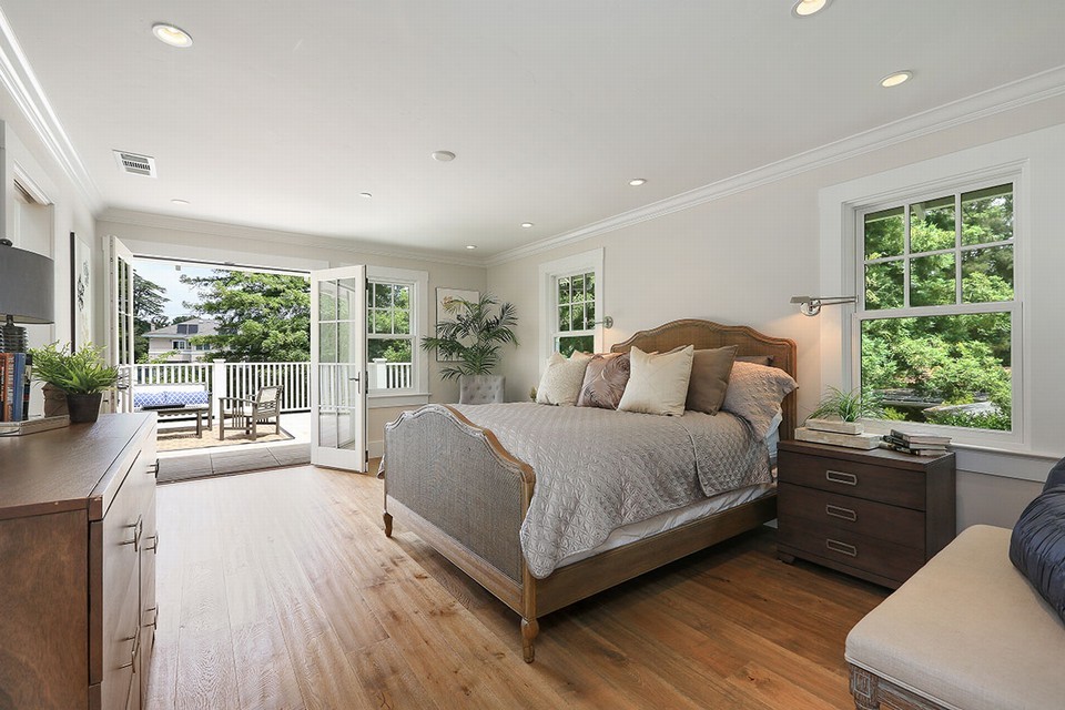 elegant and private master bedroom suite