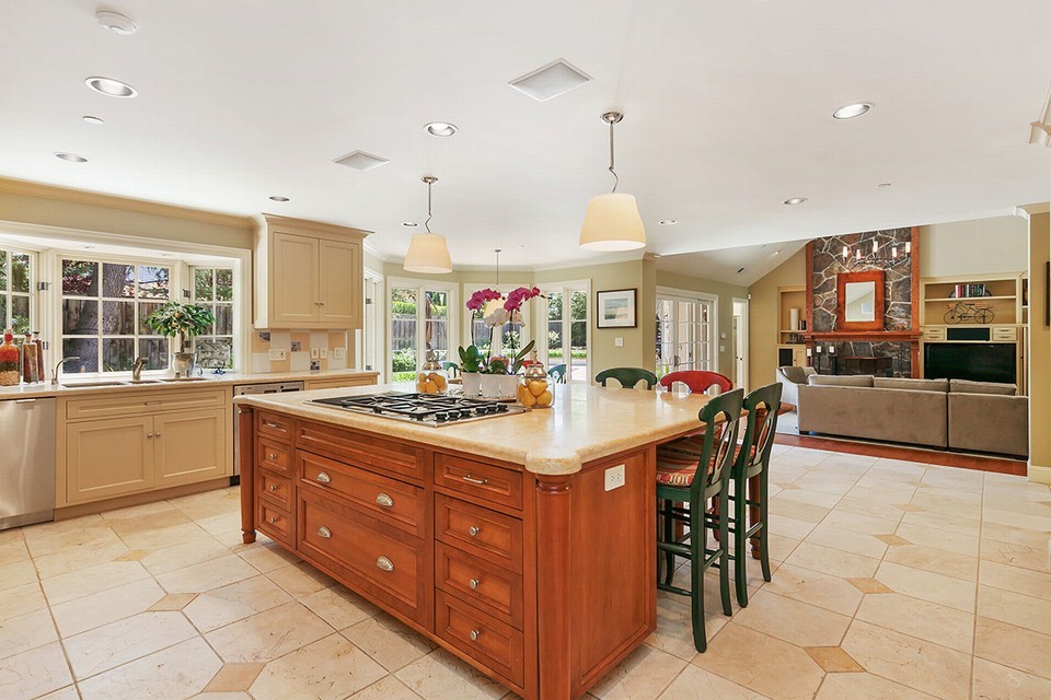 expansive showpiece kitchen