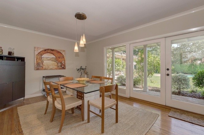 light filled dining room