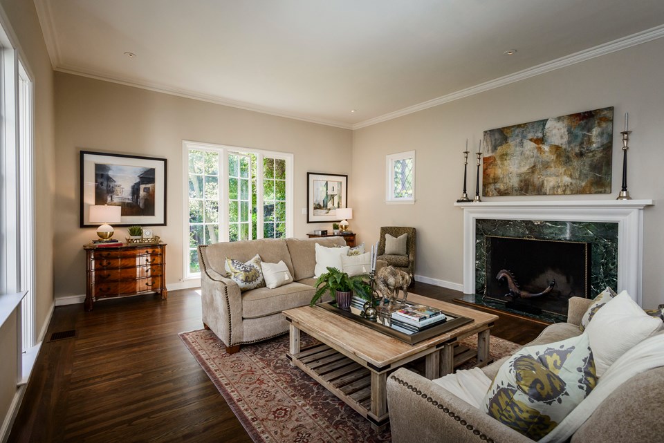 expansive light filled living room